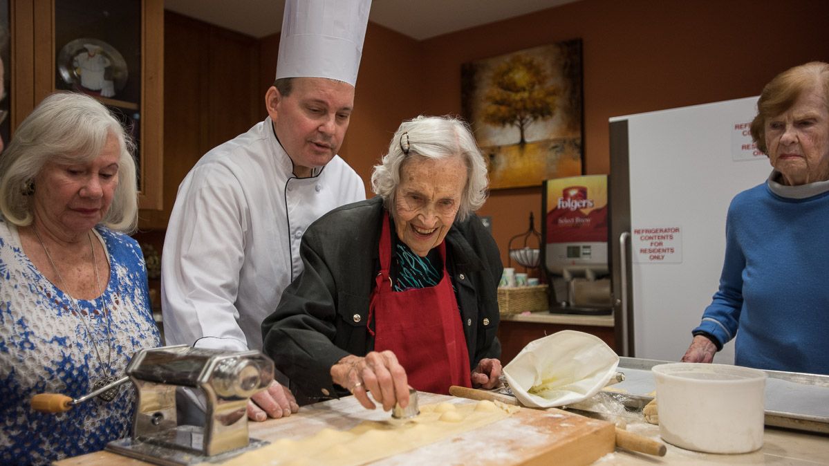 Willow Towers pasta making session